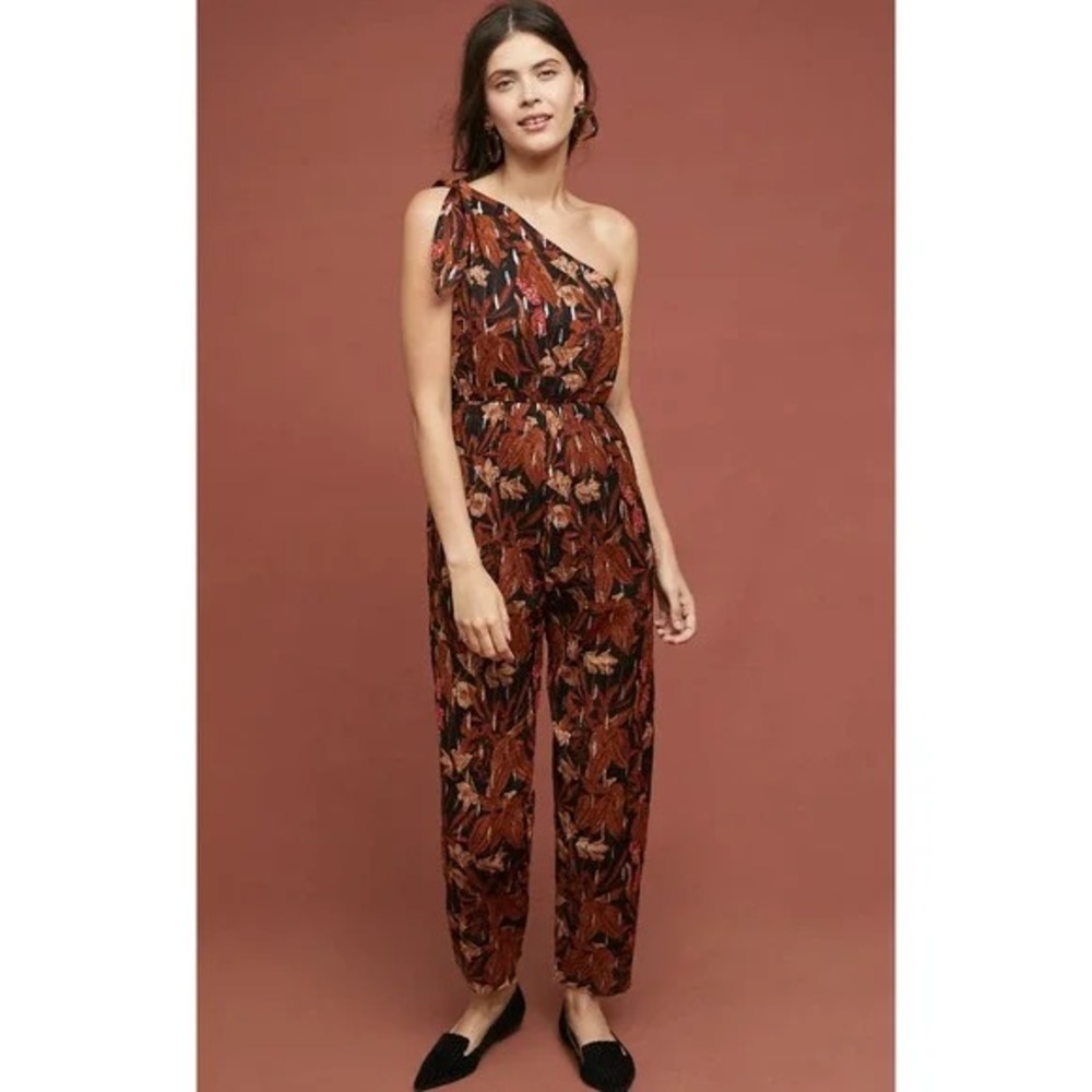 Anthro Maeve one shoulder jumpsuit 2